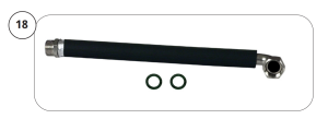 Tuyau flexible 1180mm R20Xr25 Kpl -0616