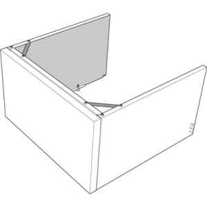 Meuble haut Nibe hauteur 345mm - mesure fixe