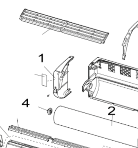 001. Partie intérieure avant gauche pour Nordic Inverter LRN/PRN