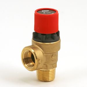 046C. Soupape de sécurité 1/2" 4 bar rouge
