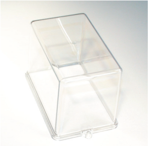 Couvercle, boîte K7, plastique, 90 x 100 x 140 mm