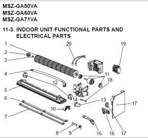 Déflecteur dair horizontal supérieur / E02685040 VANE UPPER MSH-GAVB-E1
